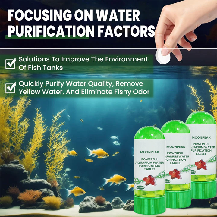 MOONPEAK Powerful Aquarium Water Purification Tablet